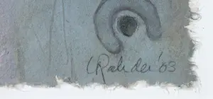 Liesbeth Rahder - Zeefdruk op geschept papier, Zonder titel kopen? Bied vanaf 1!