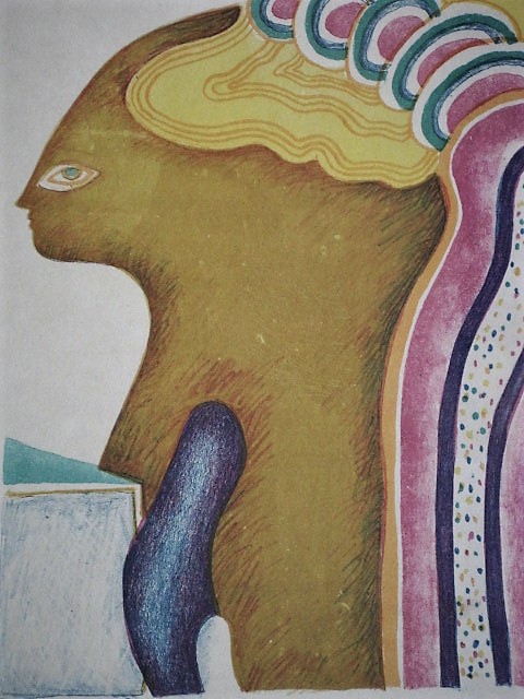 Jorg Reme - vroeg (1969) gesigneerd Litho van zijn "KunstFiguur"  kopen? Bied vanaf 1!