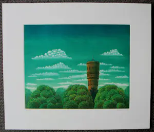 Joop Vegter - Ets/mezzotint: watertoren - 1994 kopen? Bied vanaf 100!