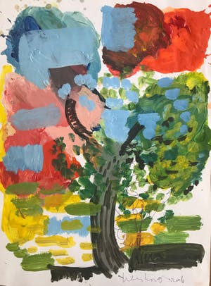 Peter Klashorst - Gemende techniek - Uniek werk - Gesigneerd - kleurrijk! kopen? Bied vanaf 75!