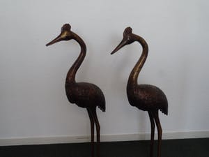 Curiosa - 2 Kraanvogels van metaal. kopen? Bied vanaf 70!