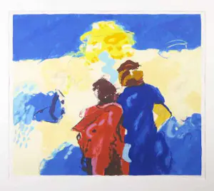 Henk van Vessem - Zeefdruk, A day full of colours - Ingelijst kopen? Bied vanaf 40!