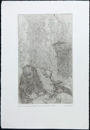 Gerard Bellaart - Ets, Voorovergebukte Magiër kopen? Bied vanaf 1!