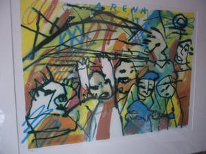 Herman Brood - Zeefdruk . "Arena (Ajax)" gesigneerd - 500 ex - ingelijst kopen? Bied vanaf 235!