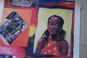 Peter Klashorst - afrikaans meisje / picasso kopen? Bied vanaf 49!