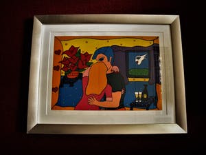 Franz Bodner - GROTE gelimiteerde oplage Zeefdruk "Happy Couple" gsigneerd - Prachtig ingelijst kopen? Bied vanaf 10!