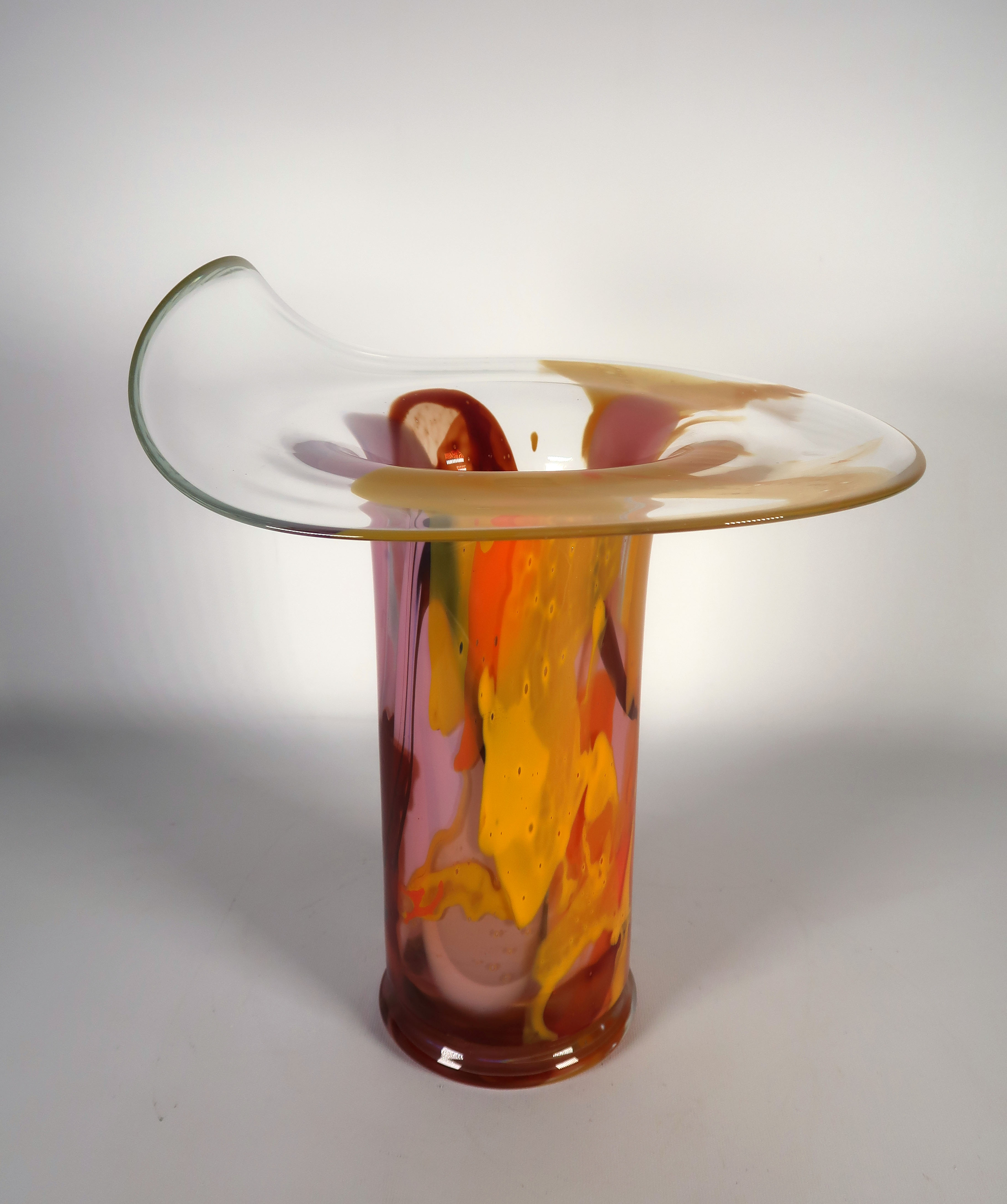 Willem Heesen - Glas, Trechtervaas met opstaande rand kopen? Bied vanaf 200!