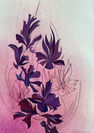 Eugène Eechaut - Abstrakte Komposition eines Blumenstraußes in Gouache 1970 / Galerie Pfeiffer Brüssel kopen? Bied vanaf 70!