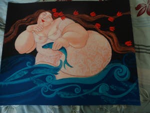 Ada Breedveld - Zeefdruk. Titel, "Seadreams". kopen? Bied vanaf 50!
