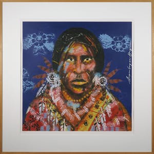 Espen Hagen - Zeefdruk, Geronimo (paars) - Ingelijst (Groot) kopen? Bied vanaf 50!