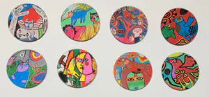 Corneille - 4 Onderzetters Katten + 4 Vogels onderzetters kopen? Bied vanaf 50!