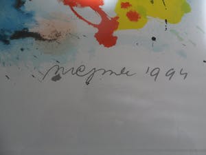 Nic Jonk - Zeefdruk, Titel, "Schone lucht". - Ingelijst groot. kopen? Bied vanaf 120!