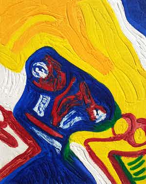 Bengt Lindstrom - Fantasiefiguur, aquagravure op dik geschept papier verkocht voor € 295!