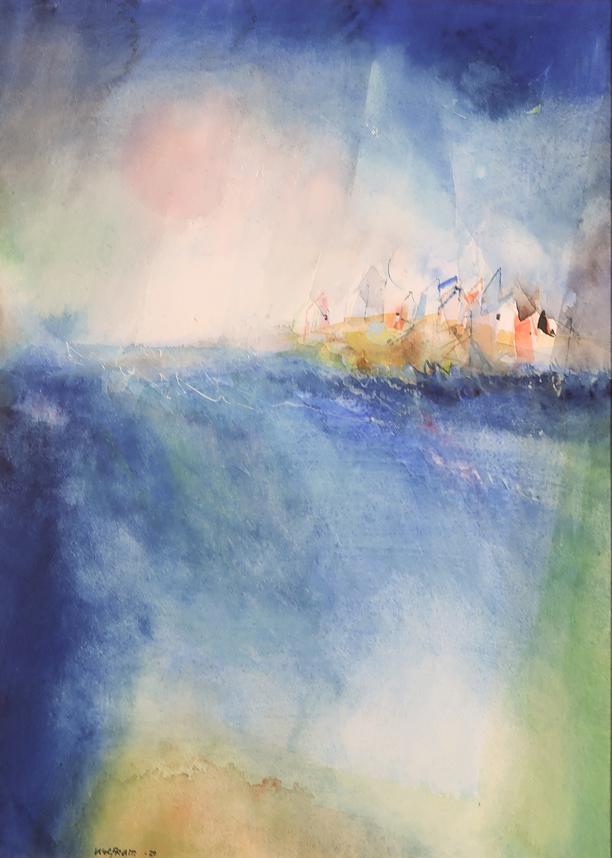 Wolfram Aichele - Gouache, Zonder titel kopen? Bied vanaf 1!