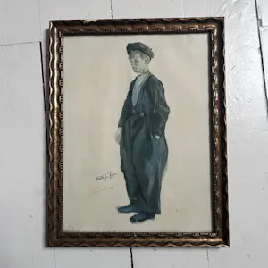 Matthijs Hage - Volendam- Portret van een Jongen Met Volendam Kostuum Gesigneerd kopen? Bied vanaf 35!