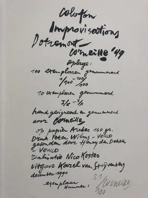 Christian Dotremont - Leporello van 14 bladen poëzie van Dotremont met tekeningen van Corneille kopen? Bied vanaf 325!