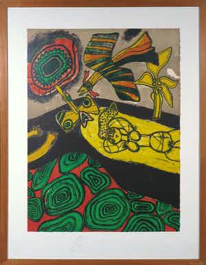 Corneille - Litho, Eveil - Ingelijst verkocht voor € 150!