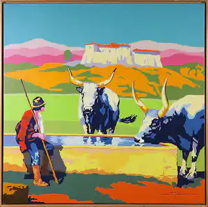 Marco Kooiman - Acryl op doek, Resting - Ingelijst (Groot) vendu pour 320€ !