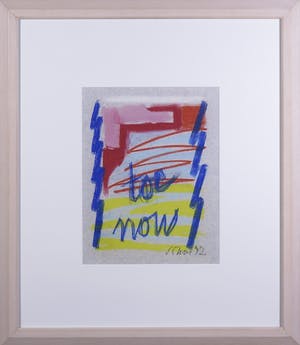 Simon Vinkenoog - Krijttekening, Oponthoud - Ingelijst kopen? Bied vanaf 1!