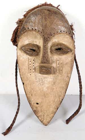 Tsogho - Initiatiemasker met haarbedekking verkocht voor € 1!