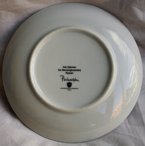 Plateelfabriek Schoonhoven N.V. - 4 Porseleinen bordjes + 1 kopje - Philadelphia kopen? Bied vanaf 1!