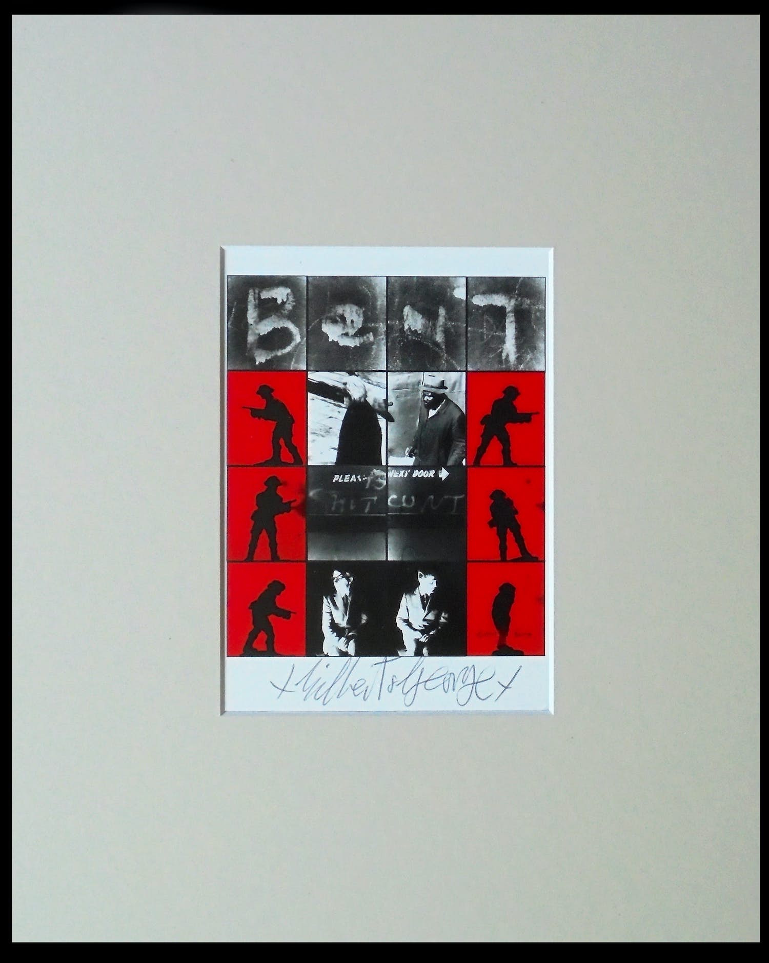 Gilbert & George - Project - Bent Shit Cunt - 1997 - artcard handgesigneerd -ready to frame kopen? Bied vanaf 45!