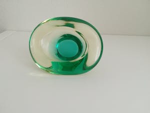 Niet of onleesbaar gesigneerd - Zeldzaam mooi vintage glas, verlopend van helder geel naar groen kopen? Bied vanaf 1!