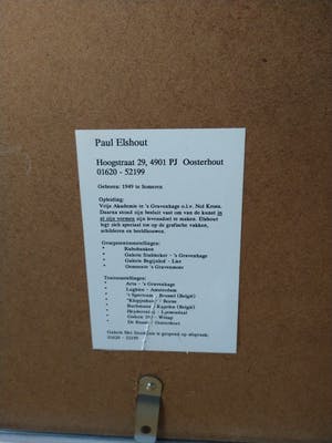 Paul Elshout - 'Dank je wel' - zeefdruk, in alu lijst kopen? Bied vanaf 39!
