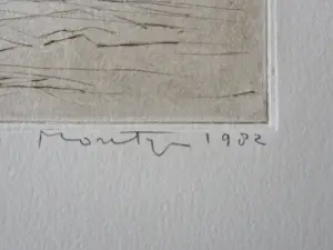Jan Montyn - in 1982 gemaakte Ets & Aquatint - landschap met figuren - kleine oplage (30) kopen? Bied vanaf 63!