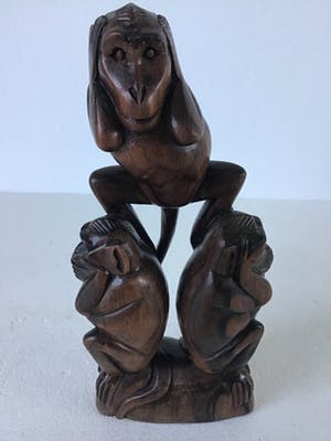 Curiosa - Art Deco.houtsnijwerk ,aapjes.Amsterdamse school stijl. kopen? Bied vanaf 50!