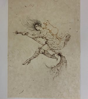 Leonor Fini - Aquatint La Sorcière sur le Balai kopen? Bied vanaf 50!