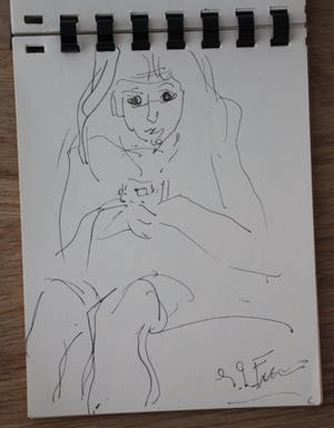 Gerard Fieret - Schetsboekje incl 8 tekeningen(4 handgesigneerd) - 1975 kopen? Bied vanaf 375!