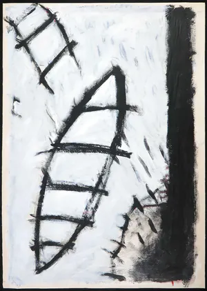 Barney de Krijger - Gouache op japans papier, Zonder Titel (Groot) kopen? Bied vanaf 50!