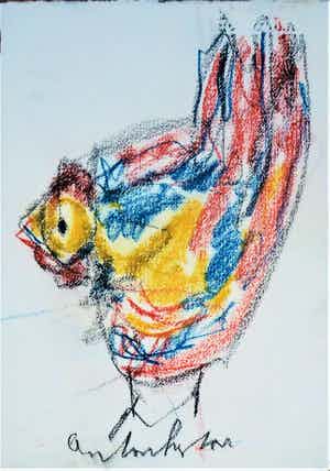 Anton Heyboer - De oer vogel . verkocht voor € 190!