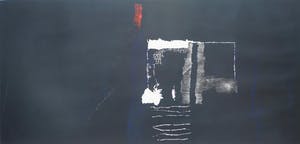 Guillaume Le Roy - Compositie zwart en rood-Barth lijst- Zeer groot! / Handgesign. / kleine oplage kopen? Bied vanaf 315!