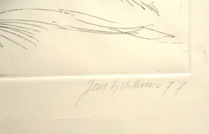 Jan Sierhuis - Grote, gedetailleerde ets, ruiter te paard. kopen? Bied vanaf 75!