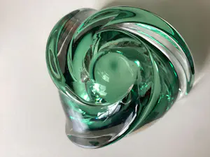 Val-Saint-Lambert - Kristal object groen glas kopen? Bied vanaf 65!