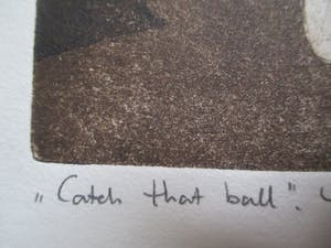 Leentje Linders - Ets "Catch that ball" kopen? Bied vanaf 30!