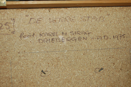 Karel Sirag - Miniatuur- De verre stad- olieverf kopen? Bied vanaf 750!