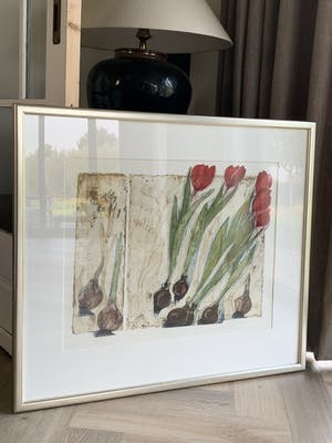 Willemien Holterman - Prachtige zeefdruk, kleine oplage, dure lijst kopen? Bied vanaf 25!