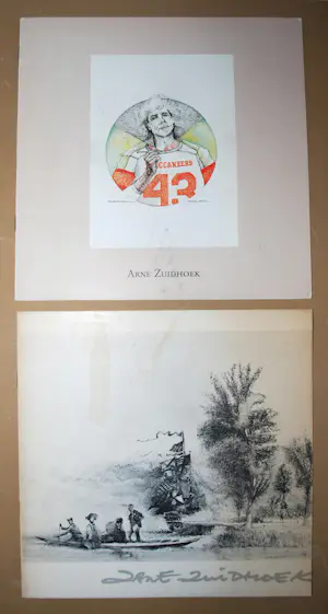 Buy Arne Zuidhoek - 5 boekwerken en 1 originele pentekening/gouache? Bid from 60!