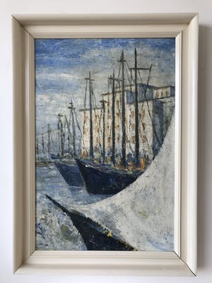 Niet of onleesbaar gesigneerd - Havengezicht kopen? Bied vanaf 10!