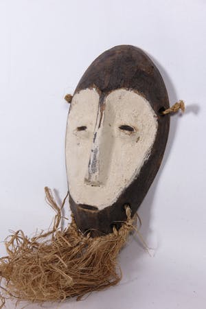 Lega - Houten mannenbond paspoortmasker met baard kopen? Bied vanaf 1!