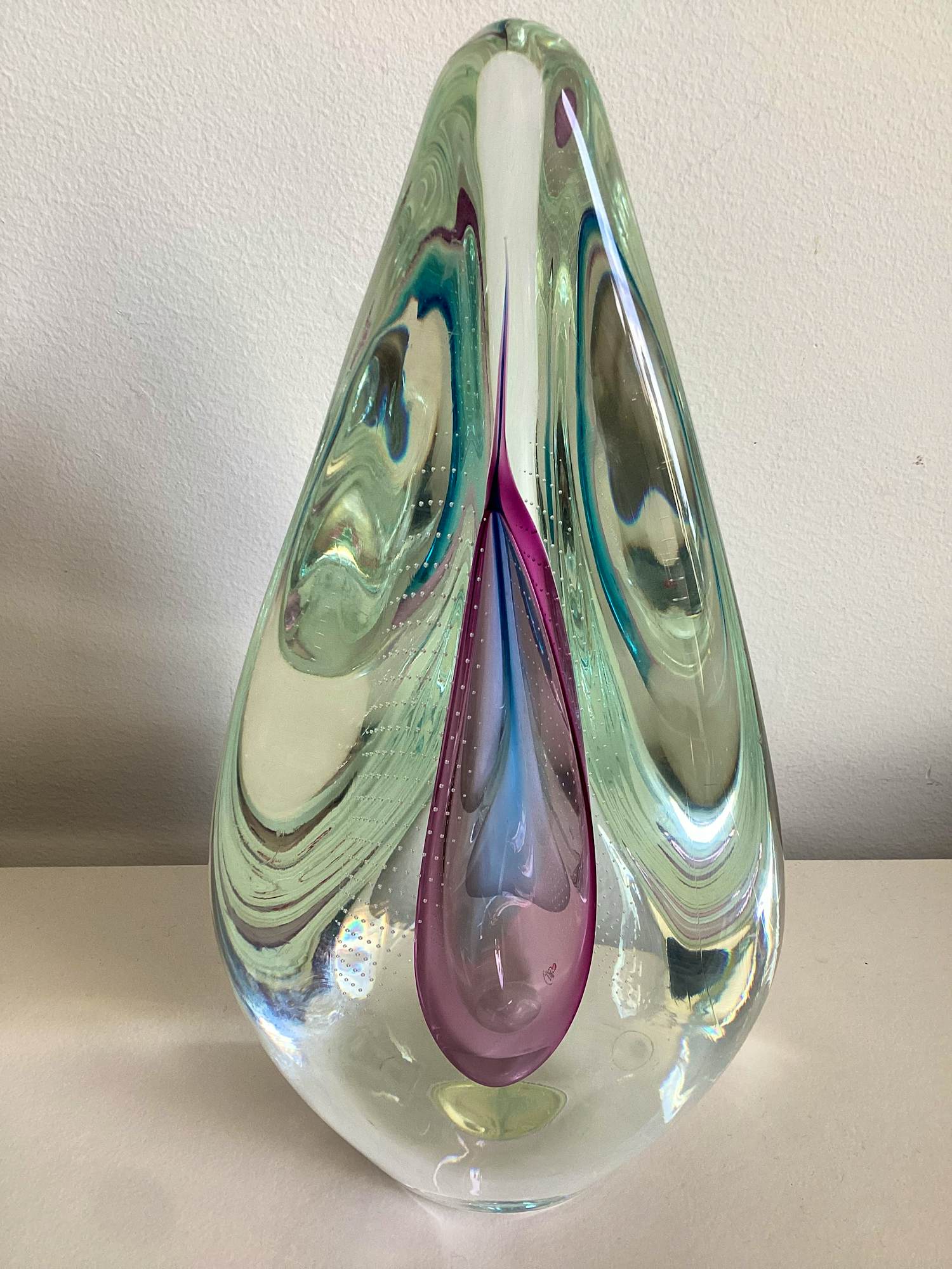 AcheterPrinc art glass - Kristallen druppel - hand gesigneerd? Enchérissez de 80!