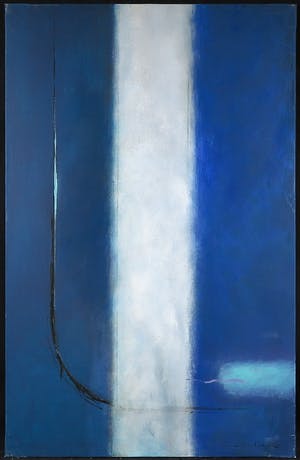 Pere Salinas - Acryl op doek, Abstracte compositie in blauw (Groot) kopen? Bied vanaf 100!