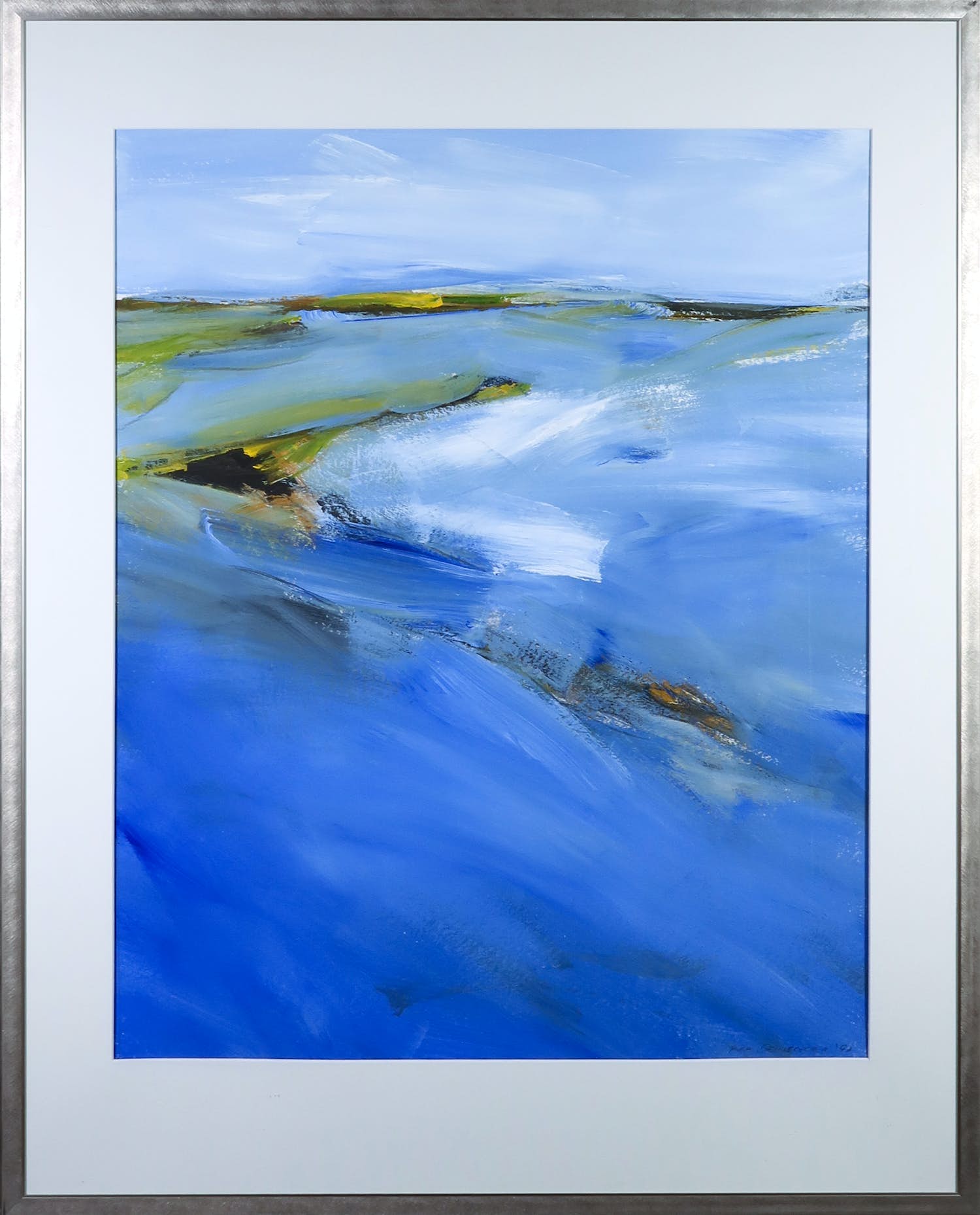 Puck Steinbrecher - Acryl op papier, Landschap - Ingelijst (Groot) kopen? Bied vanaf 150!