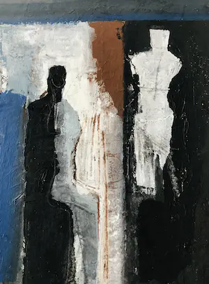 Gerard Princee - Silhouetten - Gouache op rijstpapier - origineel werk kopen? Bied vanaf 250!