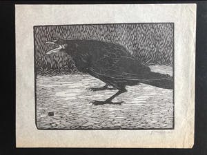 Jan Mankes - Houtsnede Zwarte Kraai - Gesigneerd - 1918 kopen? Bied vanaf 375!