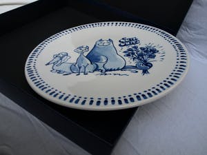 Jan Kruis - Delfts Blauw bord , Jan Jans en de Kinderen – Rode Kater, Loedertje en Lotje kopen? Bied vanaf 1!