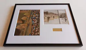Christo - The Pont Neuf wrapped ingelijst – artcards + fabric kopen? Bied vanaf 350!